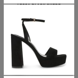 Leesa black suede heels from Steve Madden size 7
